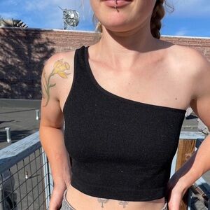 One Shoulder Crop Top